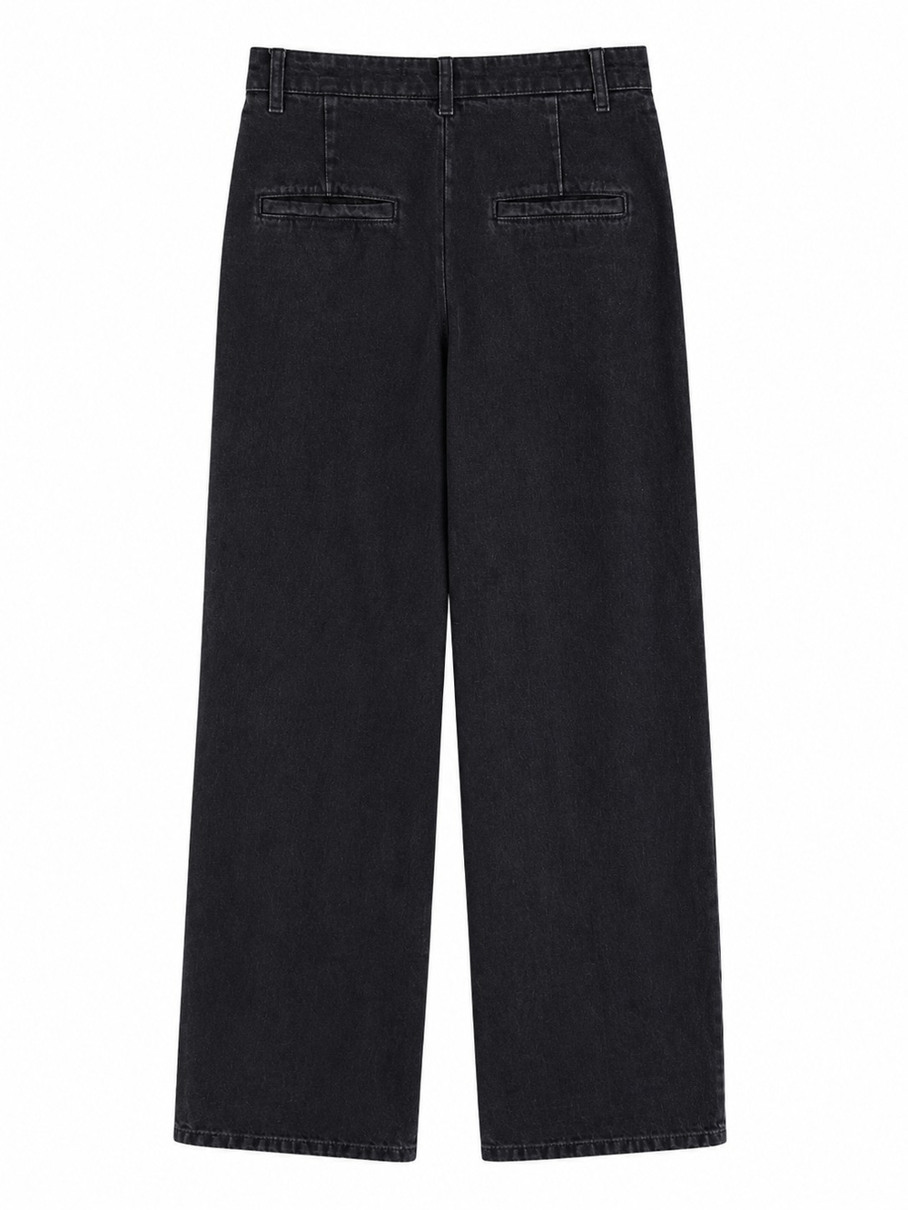 Zara High Rise Pleated Wide Leg Pants Black Trouser Jeans USA 2 EU 34 - Picture 5 of 13